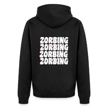 Glitched Zorbing Sport - Veste à capuche bio Premium Unisexe - noir - Dos - Nico (187cm)