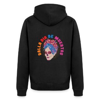 Dalla Dia De Muertos Day Of The Dead - Unisex Premium Organic Zip Hoodie - black - Back - Nico (187cm)