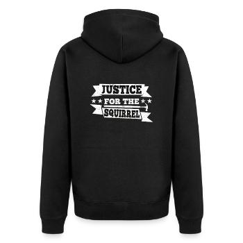 Justice For P'nut Peanut Squirrel Lovers Wife And - Unisex Premium Organic Zip Hoodie - black - Back - Nico (187cm)