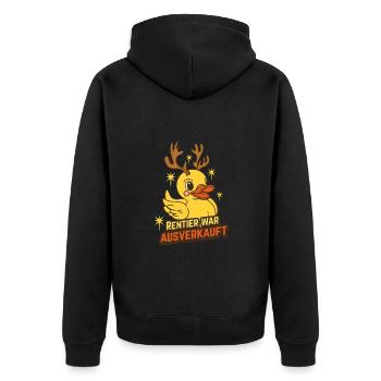 Le renne a été vendu - Veste à capuche bio Premium Unisexe - noir - Dos - Nico (187cm)