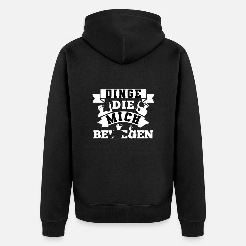 Dinge Die Mich Bewegen - Unisex Premium Bio Zip Hoodie - Schwarz