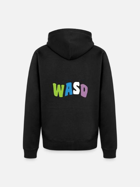 Groovy WASD Gaming - Unisex Premium Organic Zip Hoodie - black