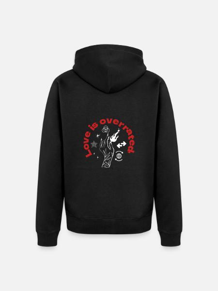Saint-Valentin Singel - Veste à capuche bio Premium Unisexe - noir