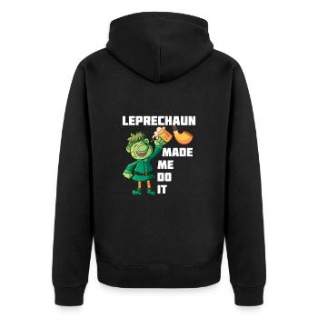 Leprechaun m’a fait le faire - Veste à capuche bio Premium Unisexe - noir - Dos - Nico (187cm)
