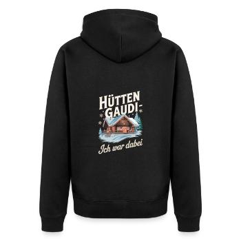 Skiurlaub 2025 Lustiges Apres Ski - Unisex Premium Bio Zip Hoodie - Schwarz - Hinten - Nico (187cm)