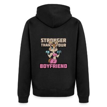 Easter Greetings - Easter Bunny - Unisex Premium Organic Zip Hoodie - black - Back - Nico (187cm)