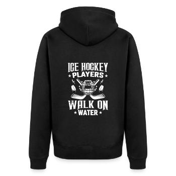 Hockey sur glace Hockey sur glace Drôle Sarcastique - Veste à capuche bio Premium Unisexe - noir - Dos - Nico (187cm)