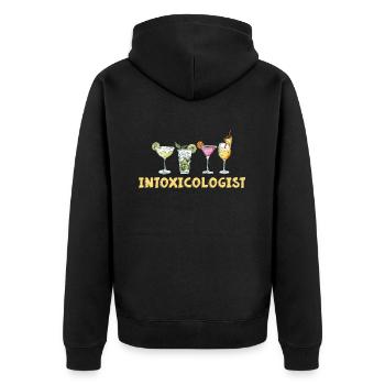 Cocktails mélangeant barman dictons - Veste à capuche bio Premium Unisexe - noir - Dos - Nico (187cm)