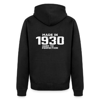 Vintage 1930 Cadeau Anniversaire 1930 Rétro - Veste à capuche bio Premium Unisexe - noir - Dos - Nico (187cm)