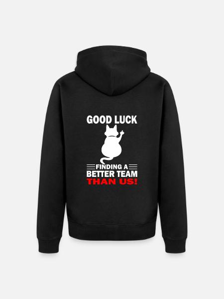 Good Luck | zum Abschied - Jobwechsel - Premium økologisk unisex-hættejakke - sort