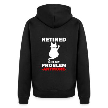 Cadeau d’adieu pour collègues - Locataire - Pension - Veste à capuche bio Premium Unisexe - noir - Dos - Nico (187cm)