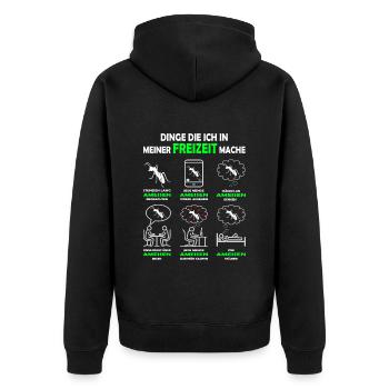 Ameisen - Ameisenliebhaber - Insekt - Unisex Premium Bio Zip Hoodie - Schwarz - Hinten - Nico (187cm)