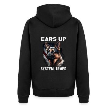 German Shepherd - German Shepherd Dog Owner - Unisex Premium Organic Zip Hoodie - black - Back - Nico (187cm)