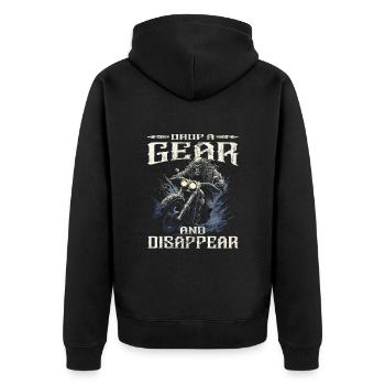 Dictons de motocyclistes | Moto & Motard - Veste à capuche bio Premium Unisexe - noir - Dos - Nico (187cm)