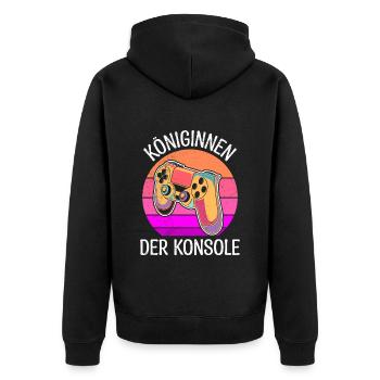 Königinnen der Konsole Zocken Videospiel Mädchen - Unisex Premium Bio Zip Hoodie - Schwarz - Hinten - Nico (187cm)