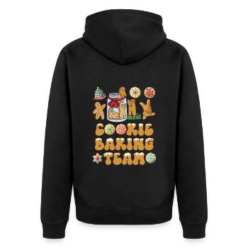 Équipe de cuisson de biscuits Noël - Veste à capuche bio Premium Unisexe - noir - Dos - Nico (187cm)