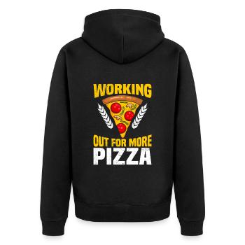 Perdre du poids pour plus d’amateurs de pizza pizza pizza - Veste à capuche bio Premium Unisexe - noir - Dos - Nico (187cm)