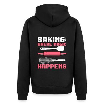Cuisson : là où la magie opère Backstube Backfans - Veste à capuche bio Premium Unisexe - noir - Dos - Nico (187cm)