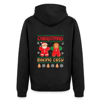 Christmas Back Team Cookies Baking Lovers - Unisex Premium Organic Zip Hoodie - black - Back - Nico (187cm)