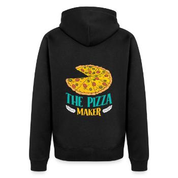 Pizza Maker The Pizza Maker Baking Lovers - Unisex Premium Organic Zip Hoodie - black - Back - Nico (187cm)