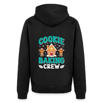Weihnachtsgebäck Cookie Baking Crew Backfans - Unisex Premium Bio Zip Hoodie - Schwarz - Hinten - Nico (187cm)