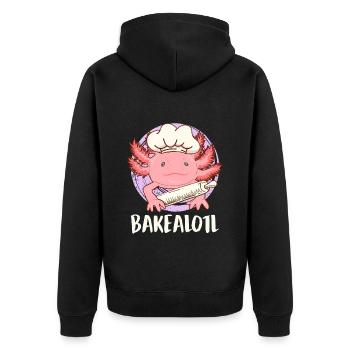 Bake a Lotl Bread Baking Baking Lovers Baking Fans - Unisex Premium Organic Zip Hoodie - black - Back - Nico (187cm)