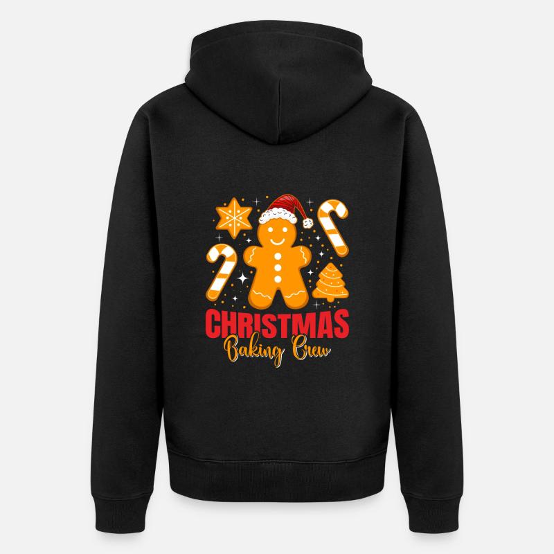 Backfans Christmas Baking Crew Plätzchen - Unisex Premium Bio Zip Hoodie - Schwarz