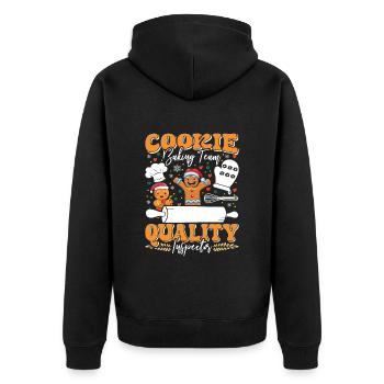 Cookie Baking Cookie Quality Inspector - Unisex Premium Organic Zip Hoodie - black - Back - Nico (187cm)