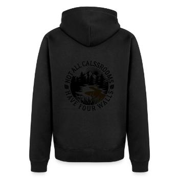 Toutes les salles de classe n’ont pas quatre murs - Natur - Veste à capuche bio Premium Unisexe - noir - Dos - Nico (187cm)