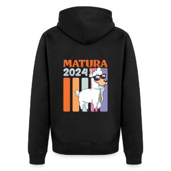 Matura 2024 Maturantin Lama Maturantinnen - Veste à capuche bio Premium Unisexe - noir - Dos - Nico (187cm)