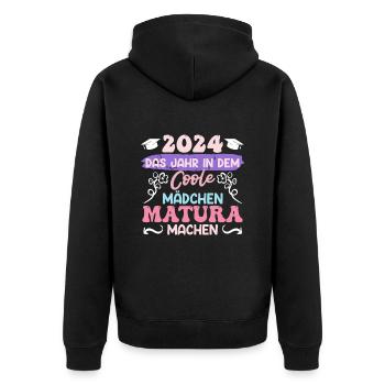 2024 : l’année où les filles cool sont diplômées - Veste à capuche bio Premium Unisexe - noir - Dos - Nico (187cm)