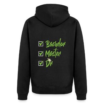Baccalauréat Maître Dr. Doctorat Réussi - Veste à capuche bio Premium Unisexe - noir - Dos - Nico (187cm)