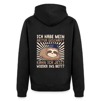 Drôle de diplômé du lycée ont réussi mes A-levels - Veste à capuche bio Premium Unisexe - noir - Dos - Nico (187cm)
