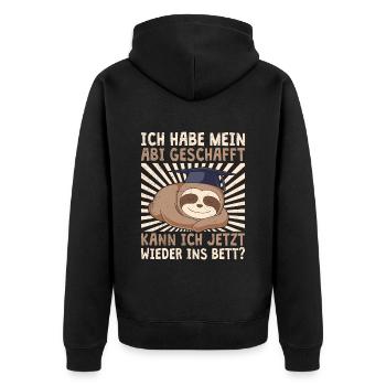 Drôle de diplômé du lycée ont réussi mes A-levels - Veste à capuche bio Premium Unisexe - noir - Dos - Nico (187cm)