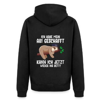 Drôle de diplômé du secondaire a réussi mon baccalauréat - Veste à capuche bio Premium Unisexe - noir - Dos - Nico (187cm)