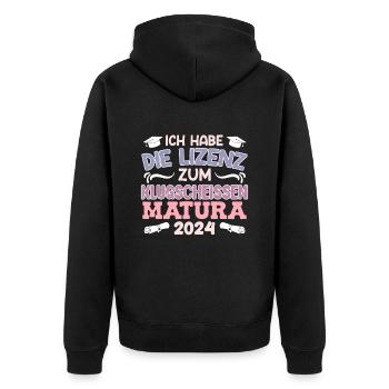 Licence Maturantin à Clever-Ass Matura - Veste à capuche bio Premium Unisexe - noir - Dos - Nico (187cm)