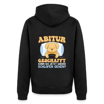Je peux retourner me coucher Abi - Veste à capuche bio Premium Unisexe - noir - Dos - Nico (187cm)