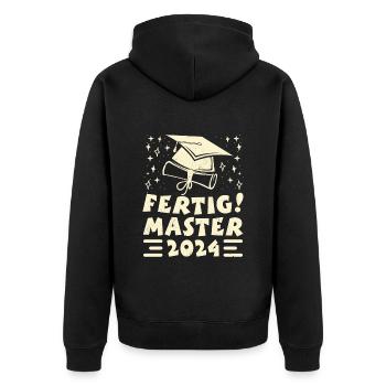 Master 2024 TERMINÉ ! Fête de la maîtrise - Veste à capuche bio Premium Unisexe - noir - Dos - Nico (187cm)