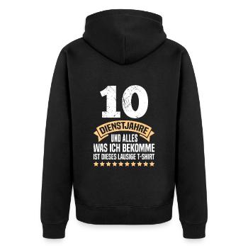 10 ans de service Procurez-vous cette chemise moche - Veste à capuche bio Premium Unisexe - noir - Dos - Nico (187cm)