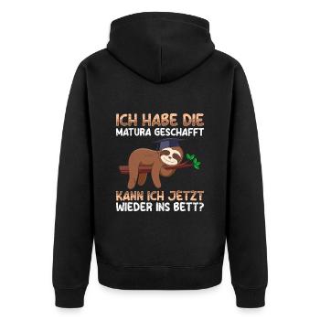 Les maturants ont passé ma maturité drôles de choses - Veste à capuche bio Premium Unisexe - noir - Dos - Nico (187cm)