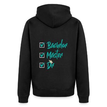Baccalauréat Maître Dr. Doctorat Réussi - Veste à capuche bio Premium Unisexe - noir - Dos - Nico (187cm)