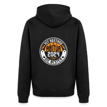 Abitur 2024: By far the BEST HIGH SCHOOL GRADUATES - Unisex Premium Organic Zip Hoodie - black - Back - Nico (187cm)