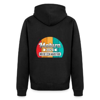 Maturité 2024 Certificat de fin d’études secondaires 2024 - Veste à capuche bio Premium Unisexe - noir - Dos - Nico (187cm)