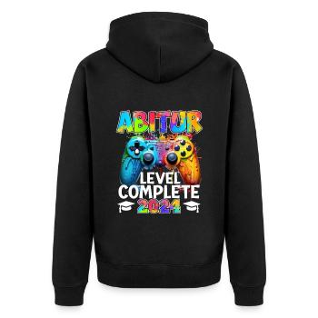Diplômés du niveau Abitur 2024 Complete Gamer High School - Veste à capuche bio Premium Unisexe - noir - Dos - Nico (187cm)