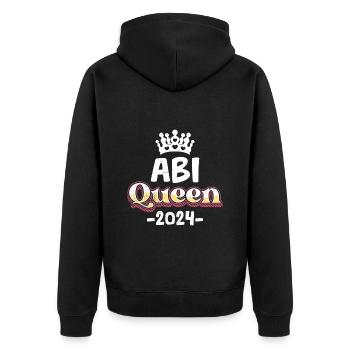 Abitur Queen Abi 2024 Diplômées du secondaire Drôle - Veste à capuche bio Premium Unisexe - noir - Dos - Nico (187cm)