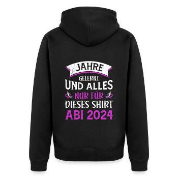 High School Graduate Years Learned Just For This Shirt - Unisex Premium Organic Zip Hoodie - black - Back - Nico (187cm)