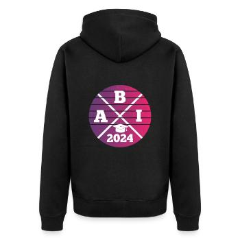 ABI 2024 Abitur Abitur School Leaving Certificate - Unisex Premium Organic Zip Hoodie - black - Back - Nico (187cm)