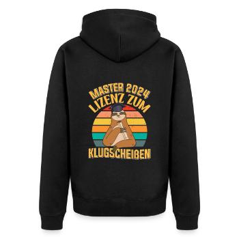 Master 2024 Licence pour Smartass Sloth - Veste à capuche bio Premium Unisexe - noir - Dos - Nico (187cm)