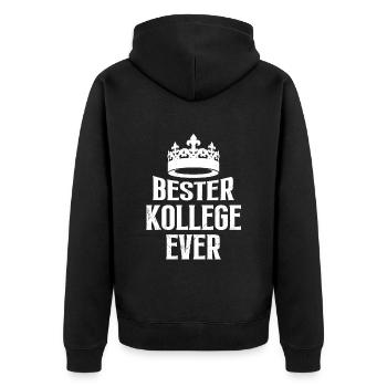Bester Kollege Ever Abschied Kündigung Arbeit - Unisex Premium Bio Zip Hoodie - Schwarz - Hinten - Nico (187cm)