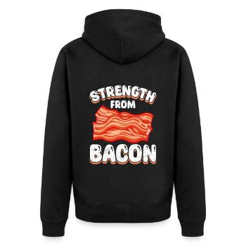 La force de l’amateur de viande de Bacon Barbecue Party - Veste à capuche bio Premium Unisexe - noir - Dos - Nico (187cm)